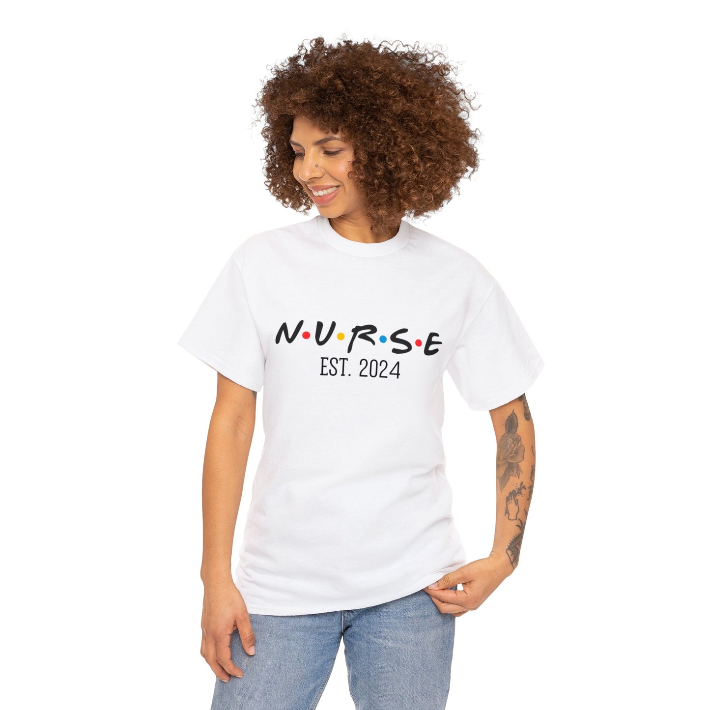 Nurse Est. 2024 T-shirt, Friends T-shirt. Friends Merch. Unisex. Add any year.