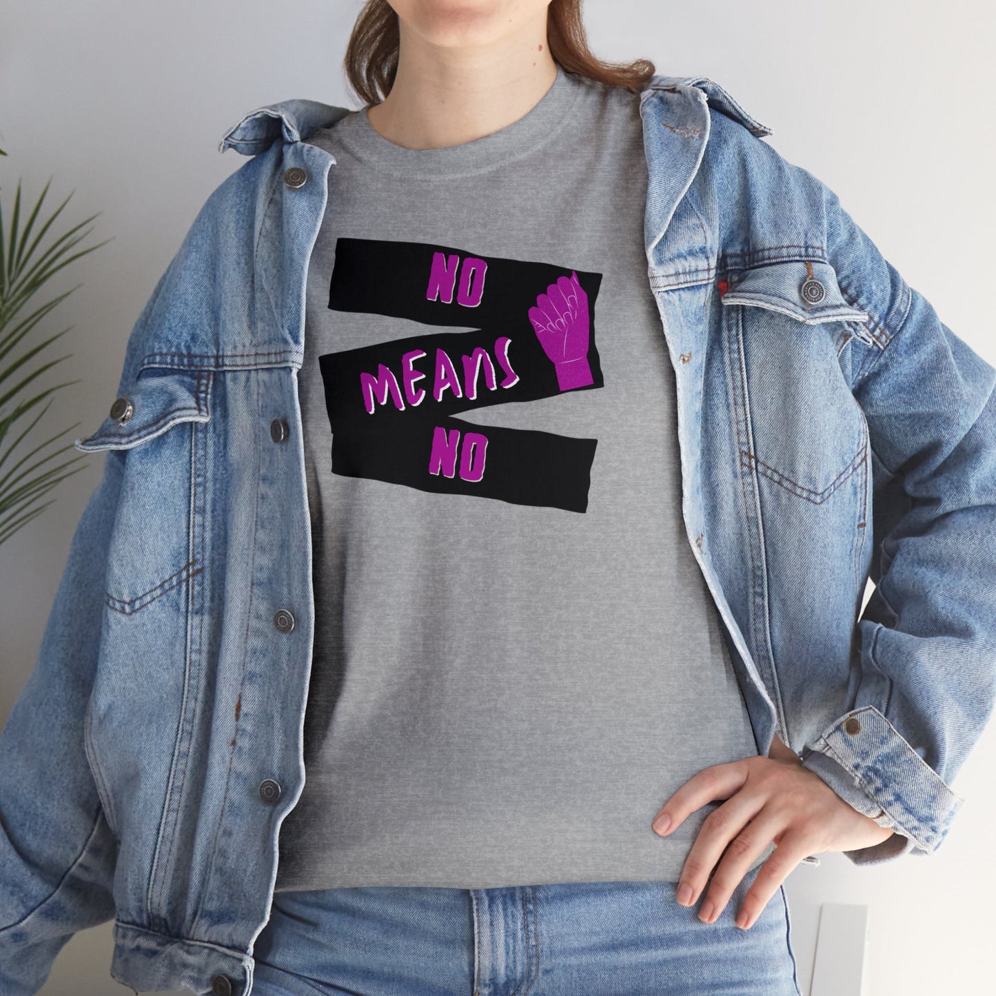 No means No Feminist Slogan T Shirt,  Female Power t-shirt 💜