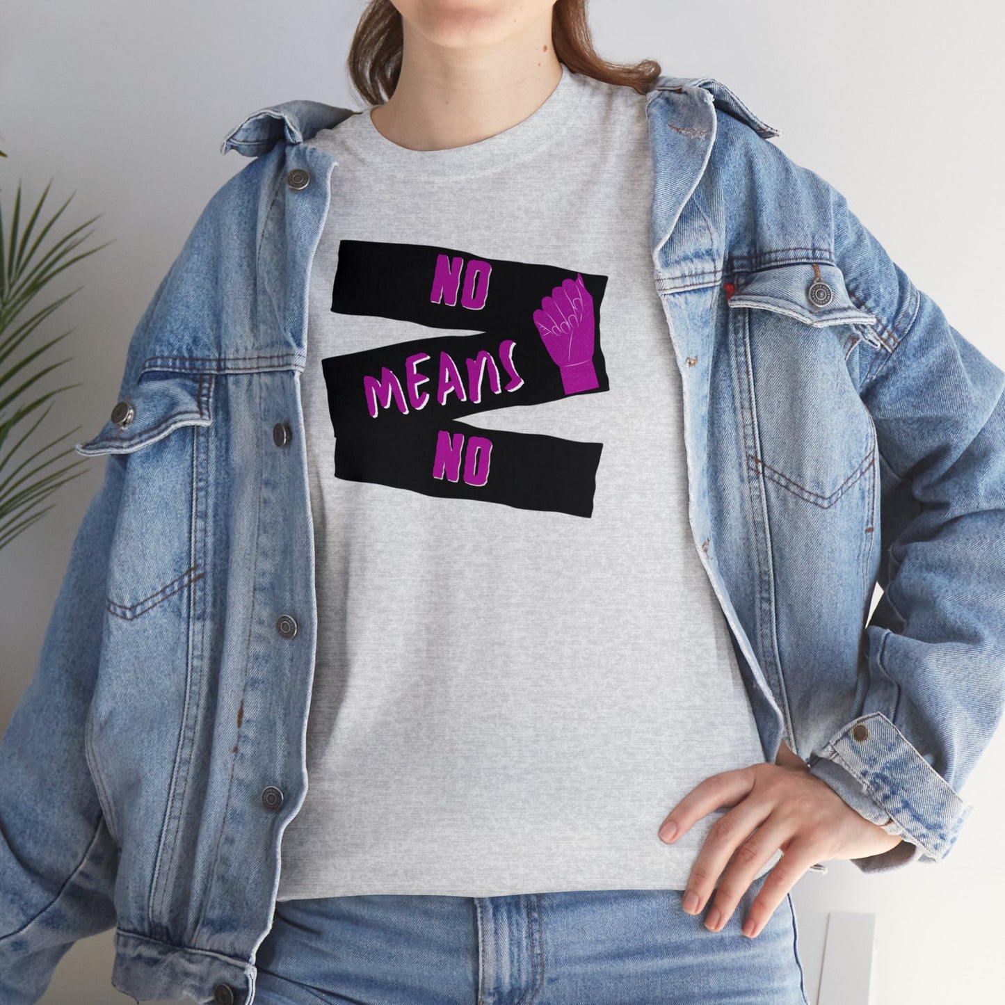 No means No Feminist Slogan T Shirt,  Female Power t-shirt 💜