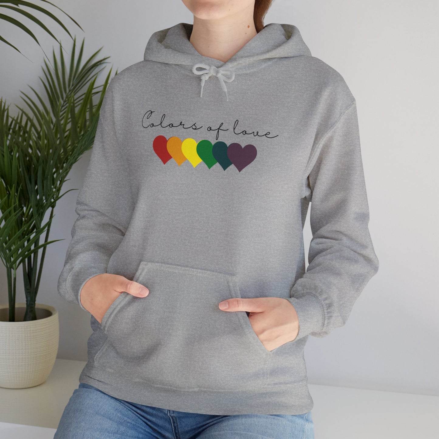 Rainbow Heart Hoodies, Unisex  Hoodies. LGBT tee, Perfect gift, Pride Rainbow Heart Hoodies, Colors of Love t Hoodies.