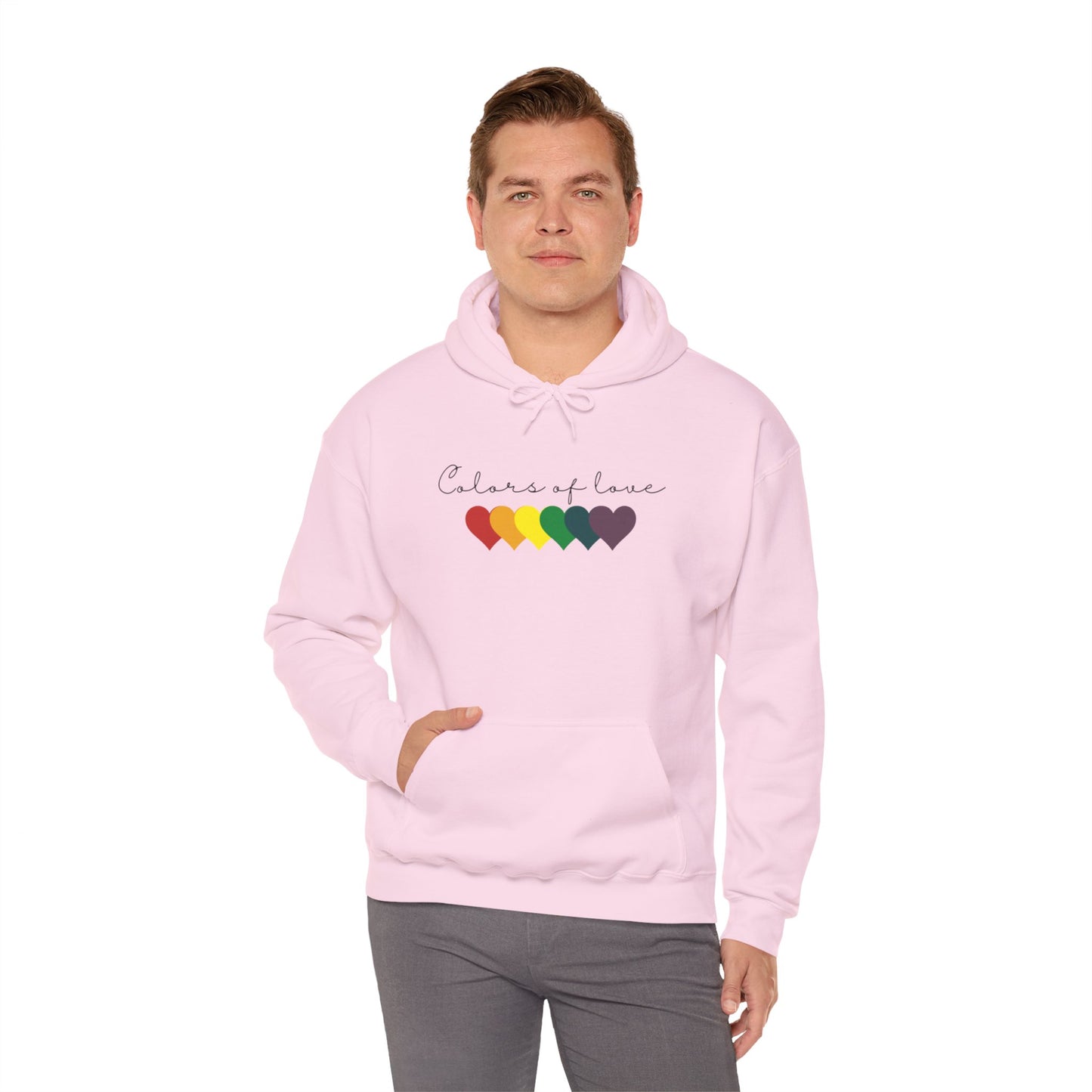 Rainbow Heart Hoodies, Unisex  Hoodies. LGBT tee, Perfect gift, Pride Rainbow Heart Hoodies, Colors of Love t Hoodies.