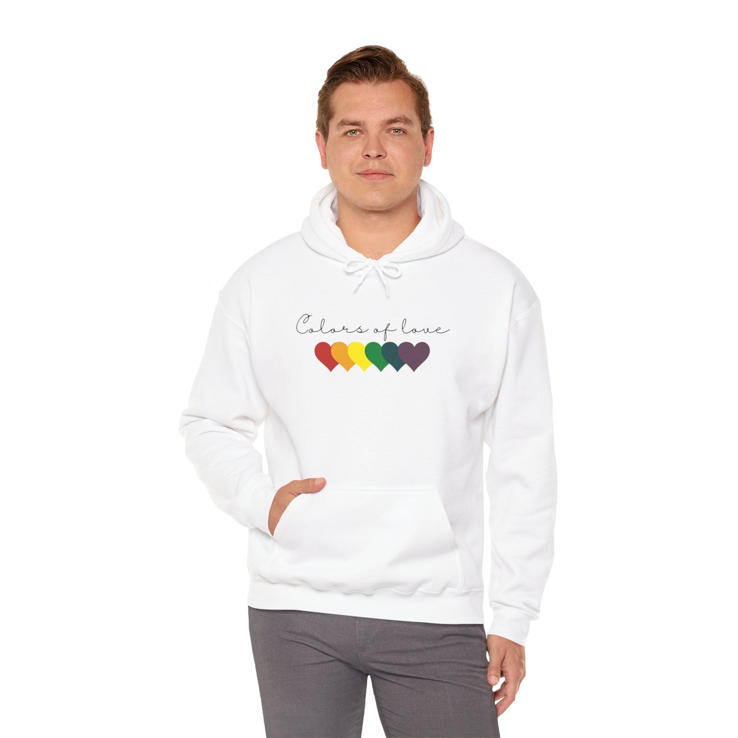 Rainbow Heart Hoodies, Unisex  Hoodies. LGBT tee, Perfect gift, Pride Rainbow Heart Hoodies, Colors of Love t Hoodies.