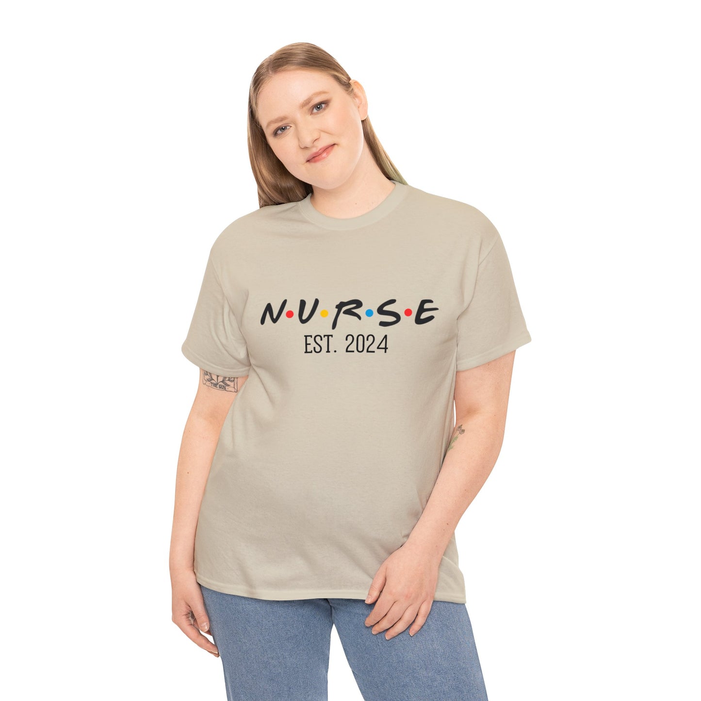 Nurse Est. 2024 T-shirt, Friends T-shirt. Friends Merch. Unisex. Add any year.