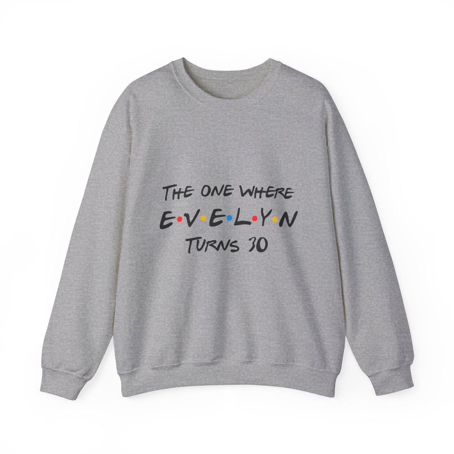 The one where "name" turns any "age" 15 30 45 | Perfect Gift, Birthday Sweatshirt | Sweatshirt Custom birthday gift | Unisex