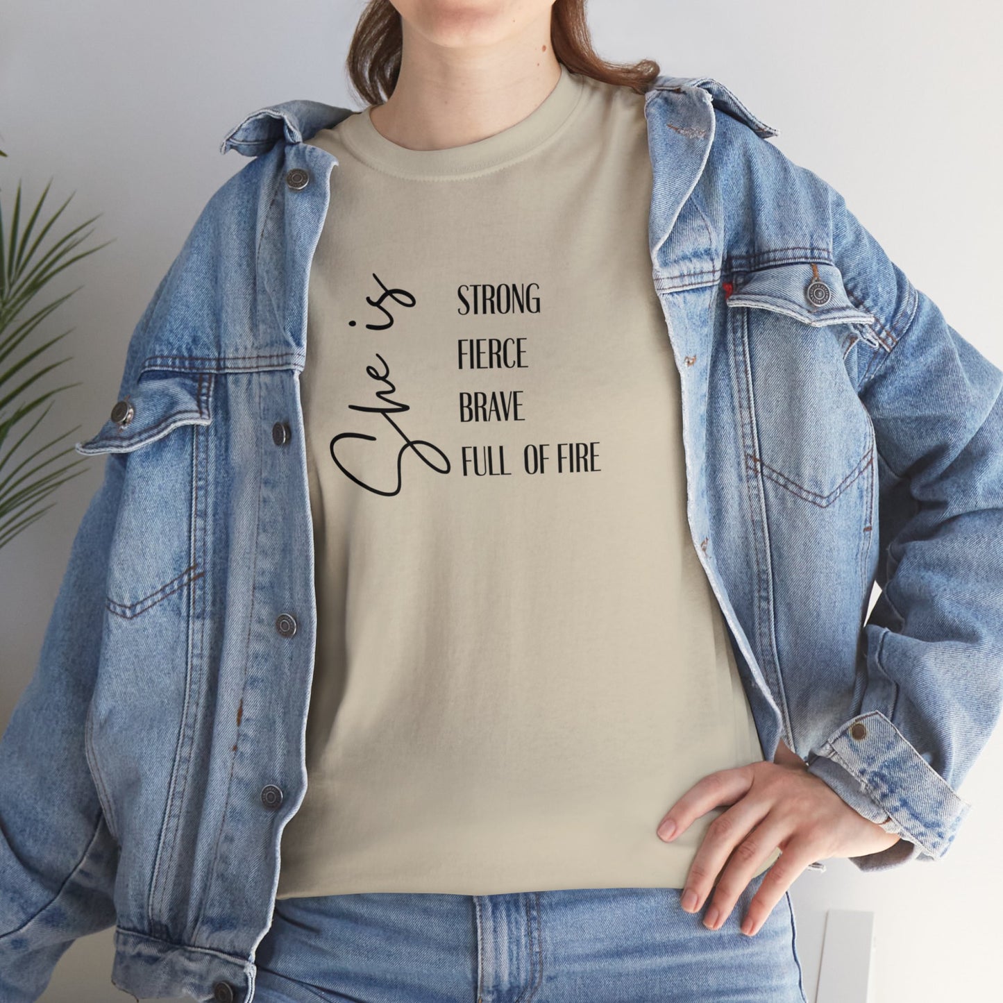 She is strong. fierce, brave, full of fire  shirt, Feminist t-shirt, Female Power t-shirt 💜