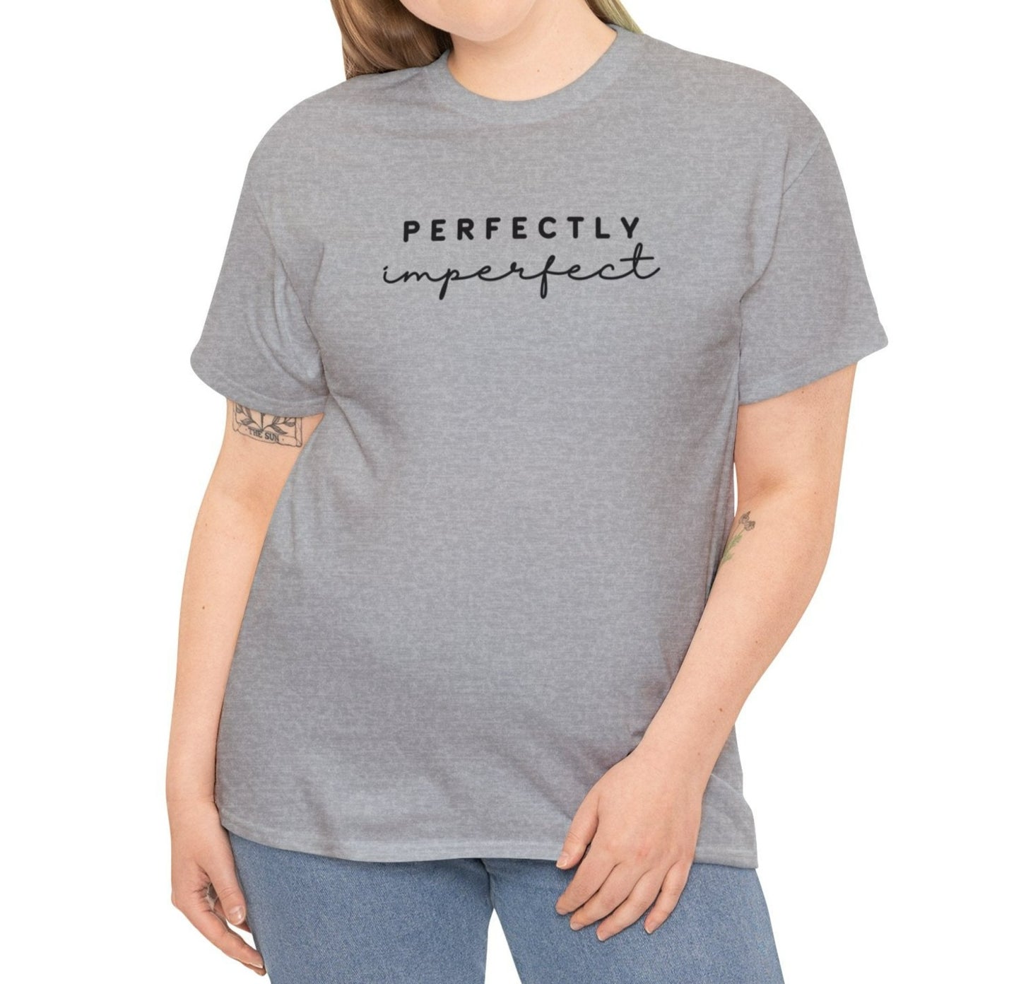 Perfectly Imperfect - Tee: Empowering Inspiration, Feminine Statement in 100% Cotton