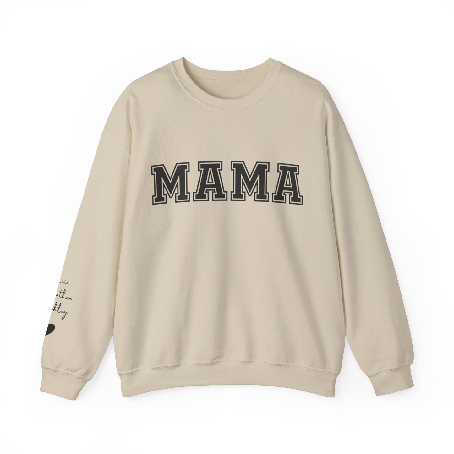 Custom Mama Sweatshirt with Children Name on Sleeve, Mama Sweatshirt, Minimalist Mama, Gift for Mom, Anniversary Gift For Wife, Gift for MOM, Mother's Day Gifts