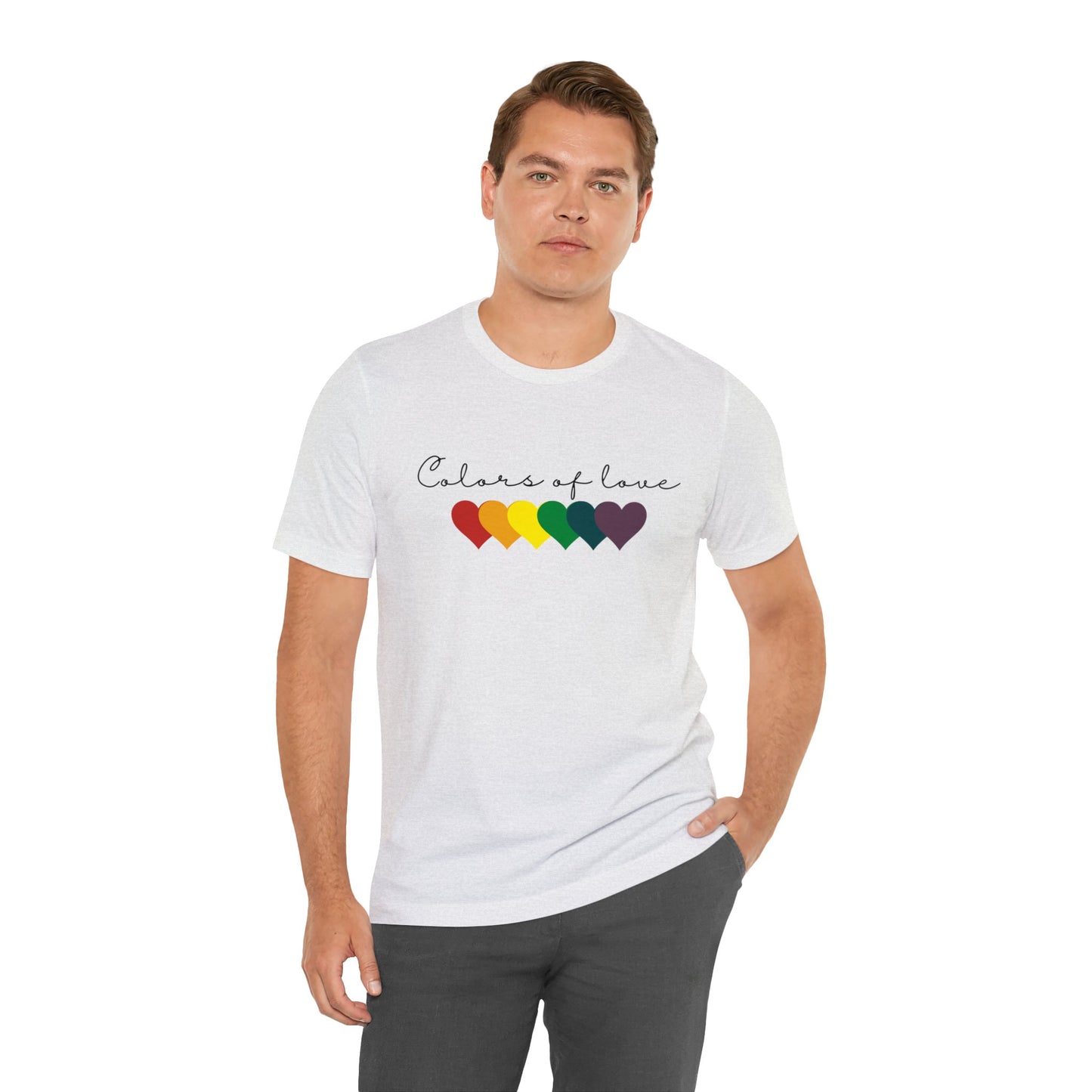 Rainbow Heart T-Shirt, Unisex T shirt. LGBT tee,Perfect gift, Pride Rainbow Heart T shirt, , Colors of Love t shirt.