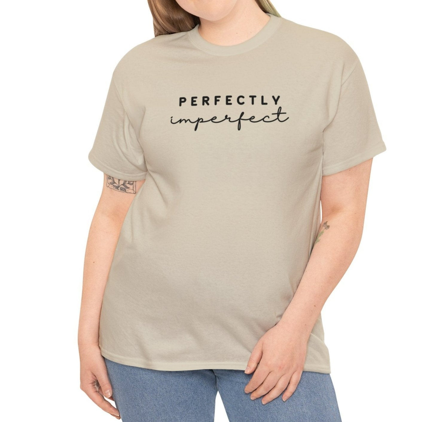 Perfectly Imperfect - Tee: Empowering Inspiration, Feminine Statement in 100% Cotton