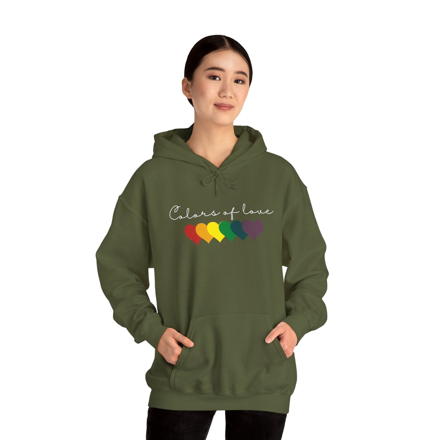 Rainbow Heart Hoodies, Unisex  Hoodies. LGBT tee, Perfect gift, Pride Rainbow Heart Hoodies, Colors of Love t Hoodies.