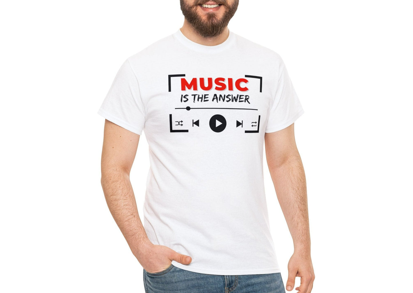 Music Is The Answer T-Shirt - Musician T-Shirts - Music Slogan Shirt - Music T-Shirt - Music Lover Shirt