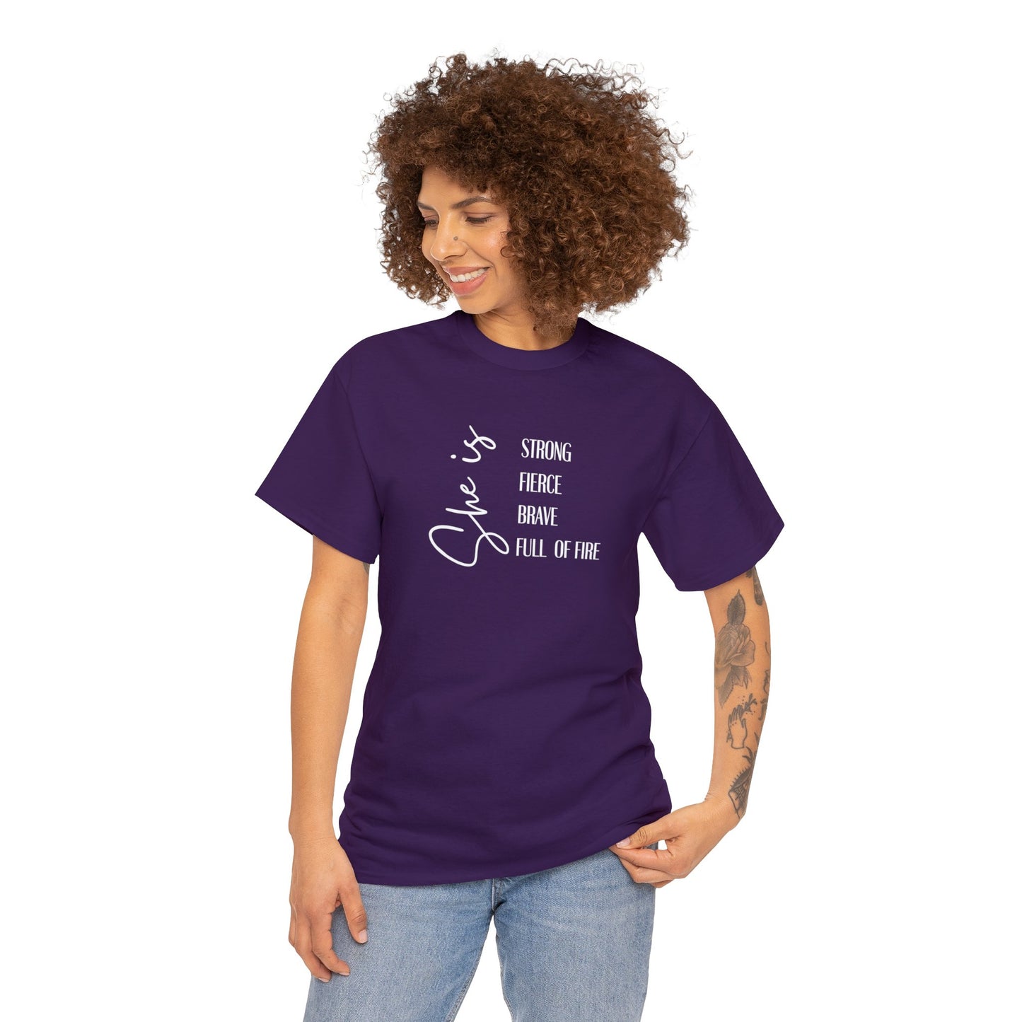 She is strong. fierce, brave, full of fire  shirt, Feminist t-shirt, Female Power t-shirt 💜