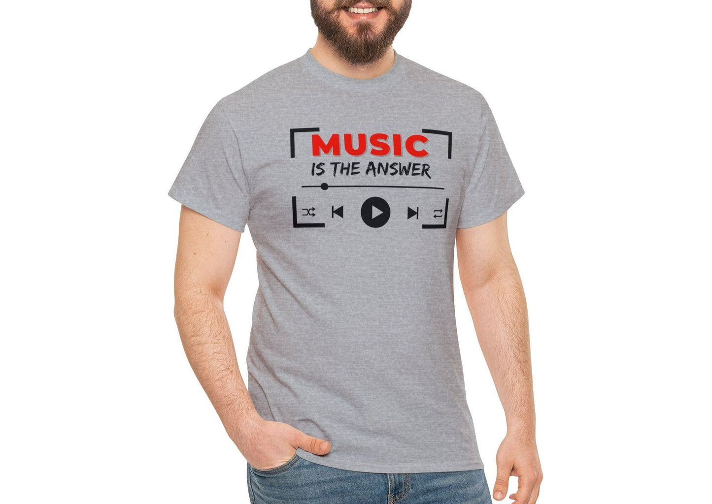 Music Is The Answer T-Shirt - Musician T-Shirts - Music Slogan Shirt - Music T-Shirt - Music Lover Shirt