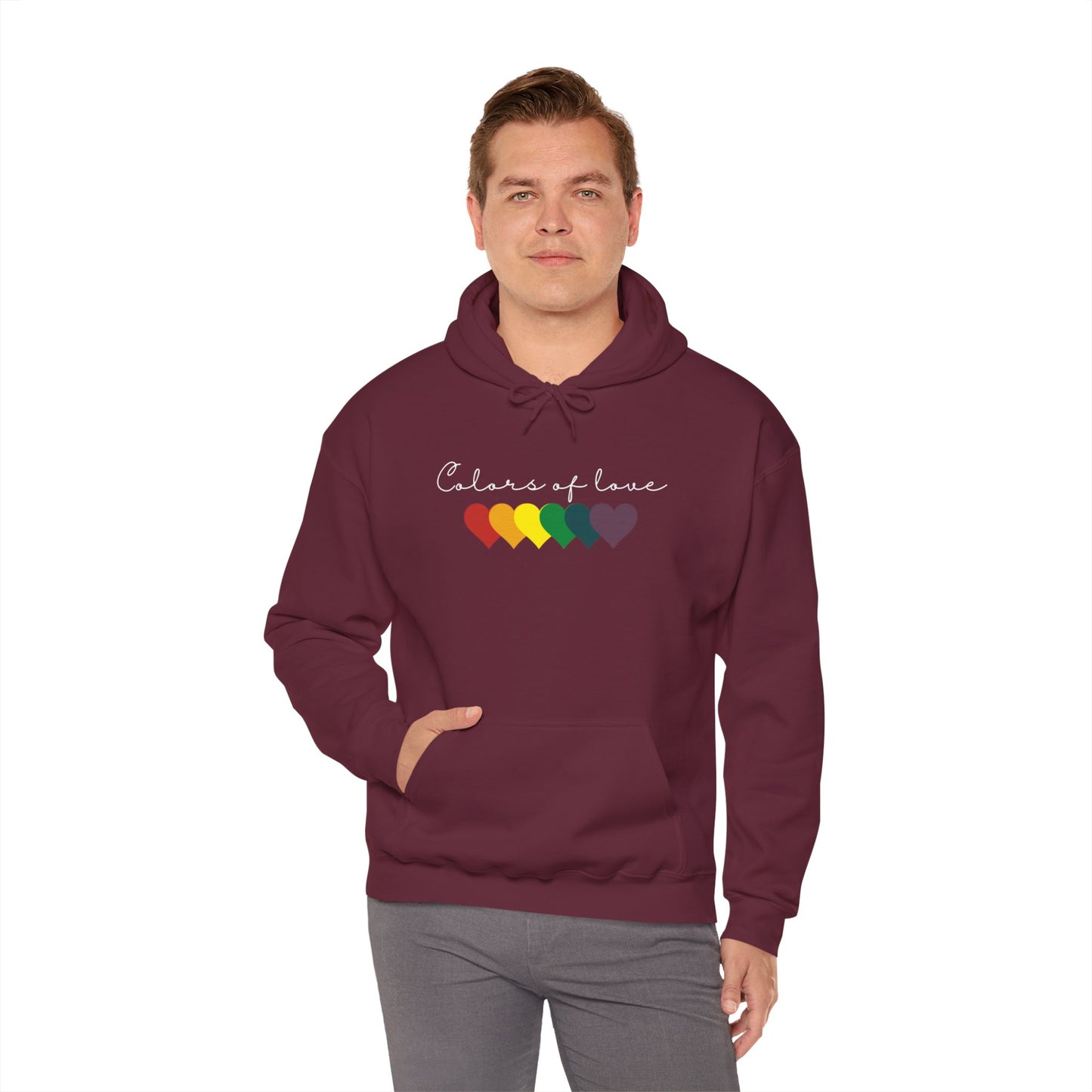 Rainbow Heart Hoodies, Unisex  Hoodies. LGBT tee, Perfect gift, Pride Rainbow Heart Hoodies, Colors of Love t Hoodies.