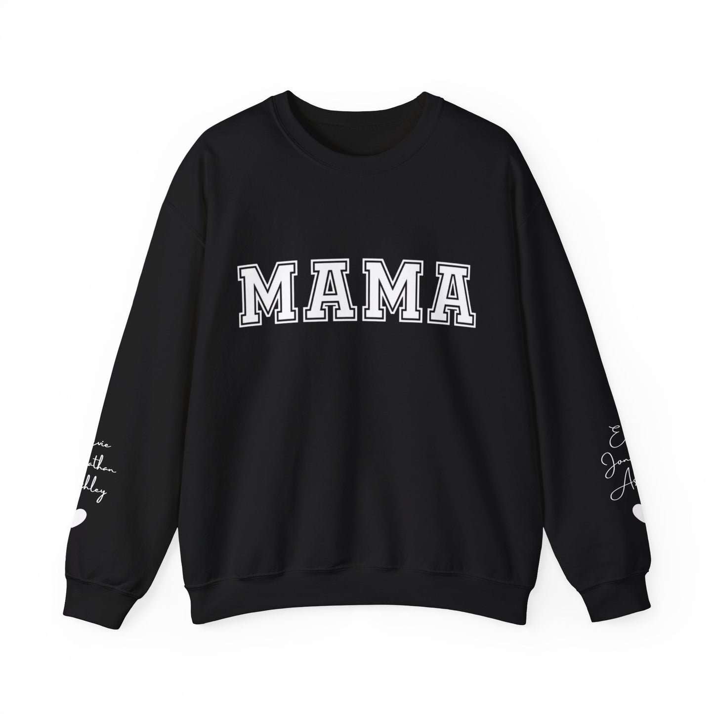 Custom Mama Sweatshirt with Children Name on Sleeve, Mama Sweatshirt, Minimalist Mama, Gift for Mom, Anniversary Gift For Wife, Gift for MOM, Mother's Day Gifts