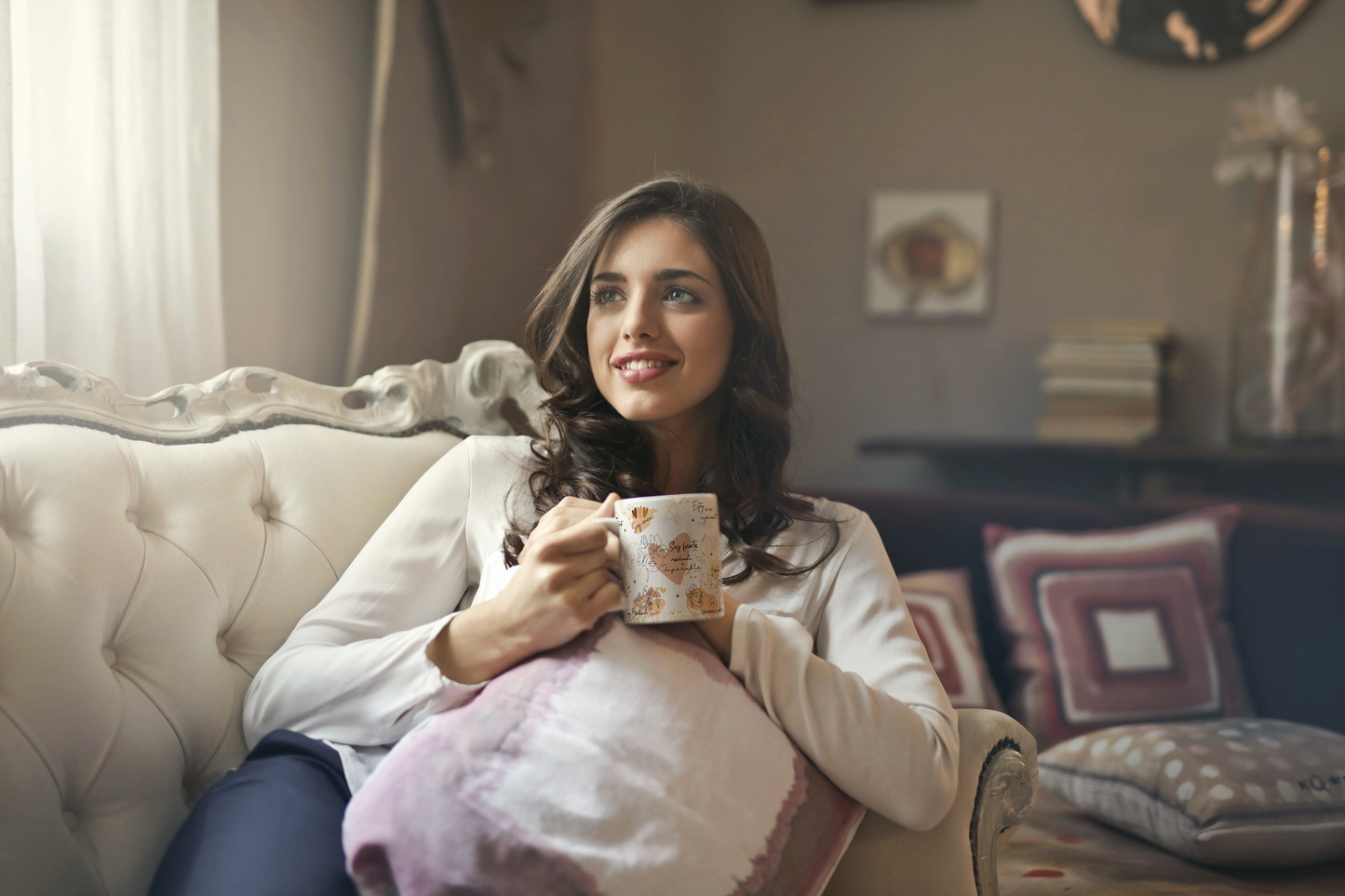 Taza AFIRMACIONES DIARIAS, mejor regalo para ella, regalo especial para novia, empoderamiento, Taza personalizada Positiva y emotiva