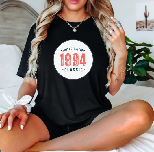 Limited Edition 1994 Classic tshirt, Birthday Gift, Gift for him, Gift for her. UNISEX. Add any year.