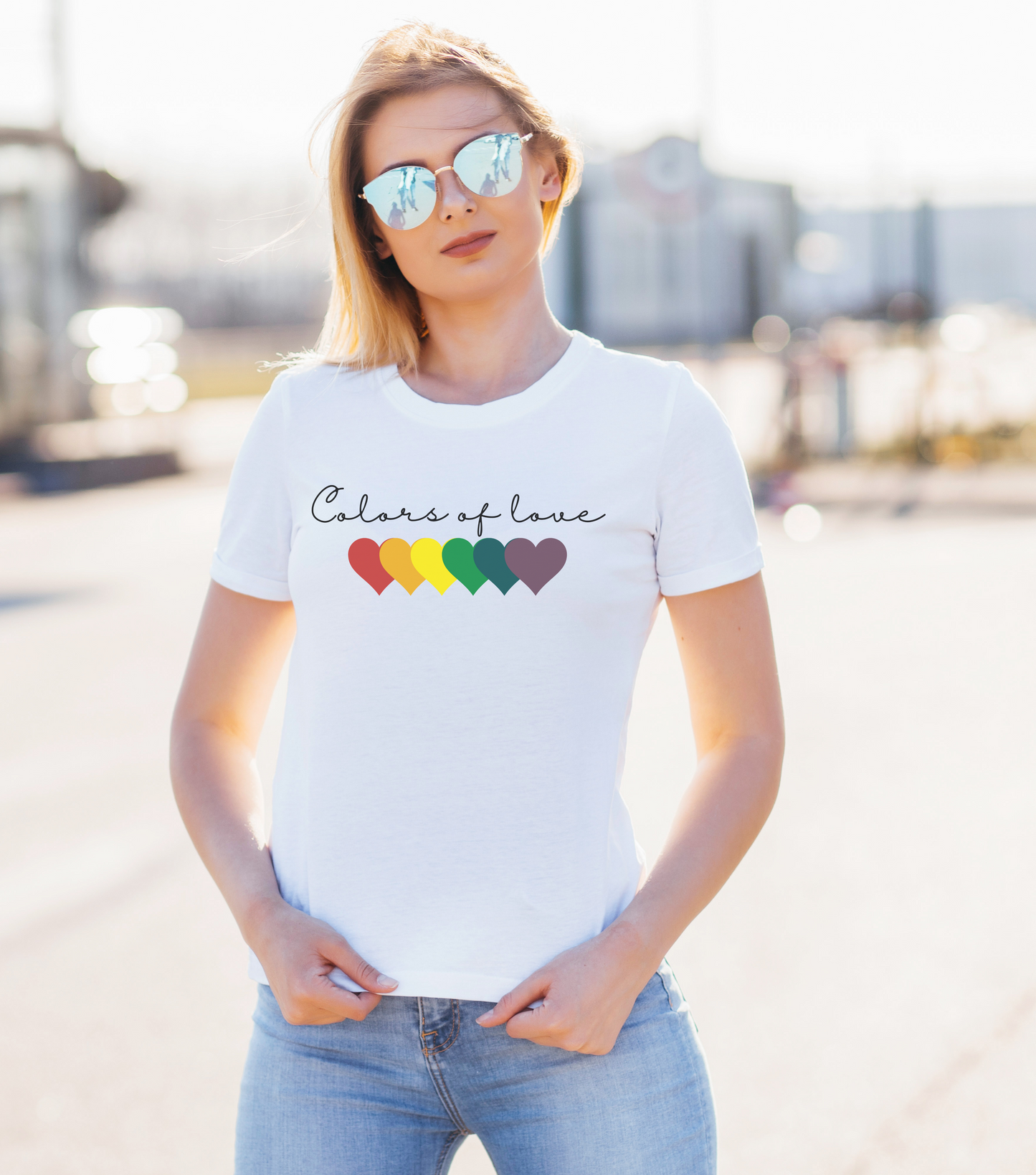 Rainbow Heart T-Shirt, Unisex T shirt. LGBT tee,Perfect gift, Pride Rainbow Heart T shirt, , Colors of Love t shirt.