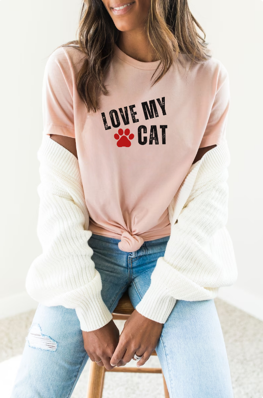 Love My Cat T-shirt 🐾| Pet lover Shirt | Crazy Cat Lady T-shirt