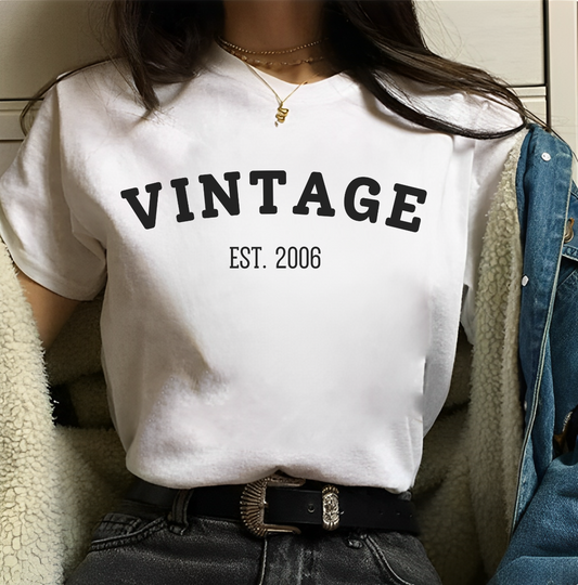 18th Birthday tshirt, 2006, 18th Birthday Gift, Vintage 2006 tshirt, Gift for Her, Gift for Him, Since 2006, Born in 2006, Add any age. Unisex