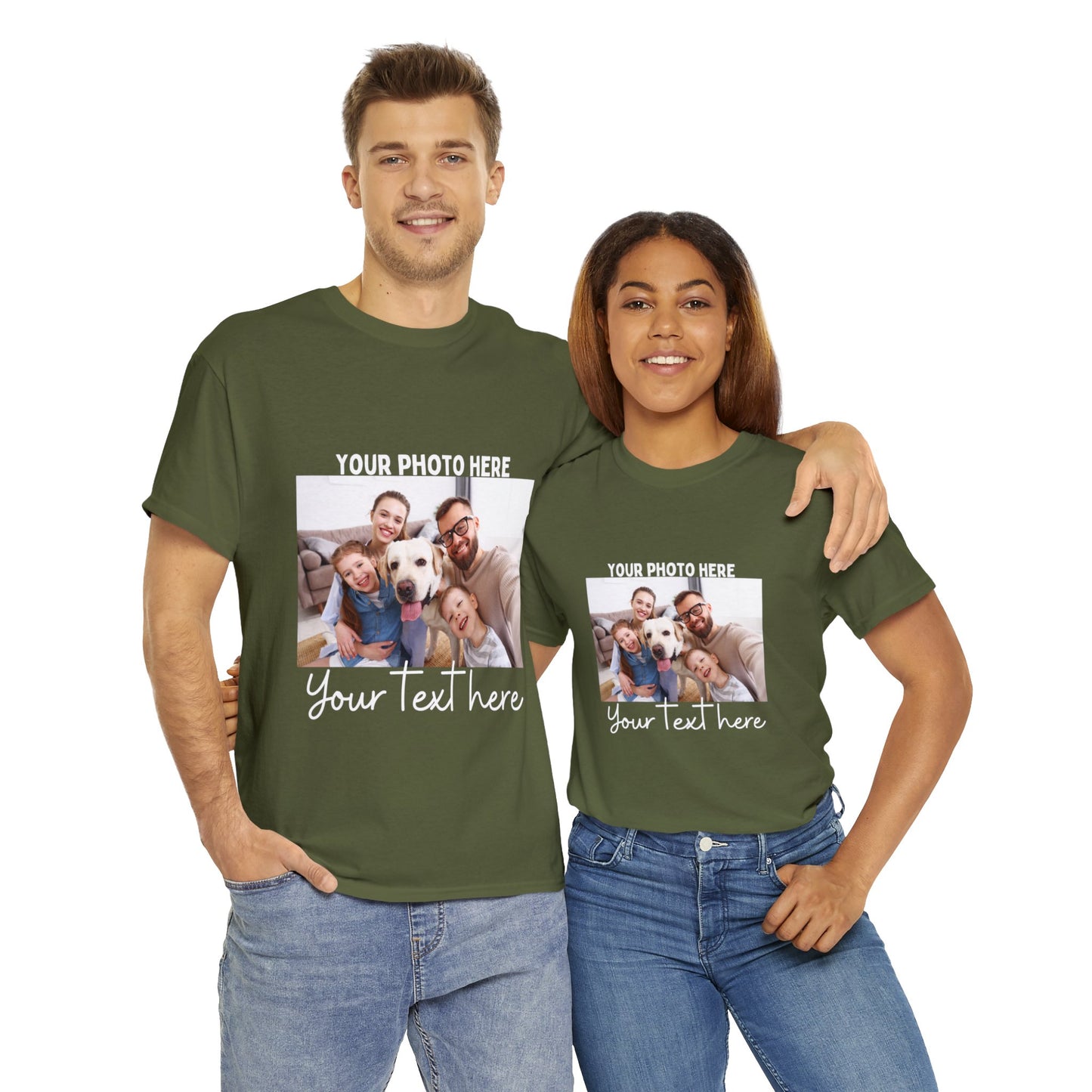 Custom t-shirt,Custom Photo And Text T-shirt, Photo T-shirt, Custom Photo Shirt, Custom Picture, UNISEX, Valentines Day Gift