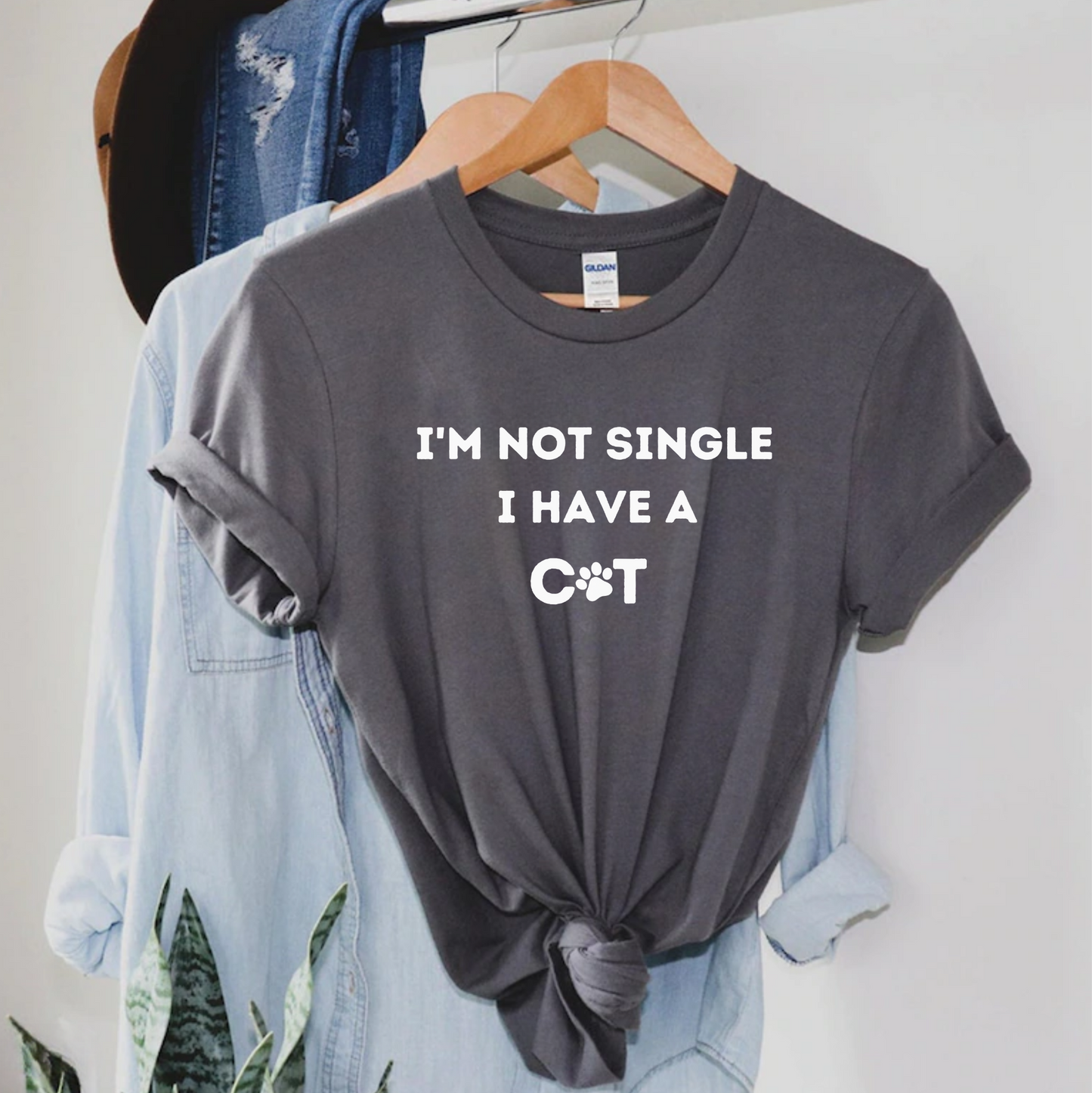 I'm not single, I have a cat T-shirt, Catlover, Funny Tee, Birthday Gifts for him, Gift for her, Tee Unisex