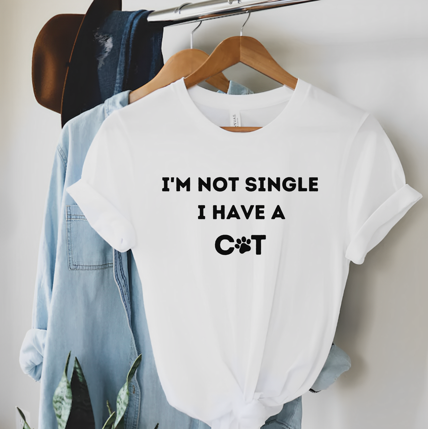 I'm not single, I have a cat T-shirt, Catlover, Funny Tee, Birthday Gifts for him, Gift for her, Tee Unisex