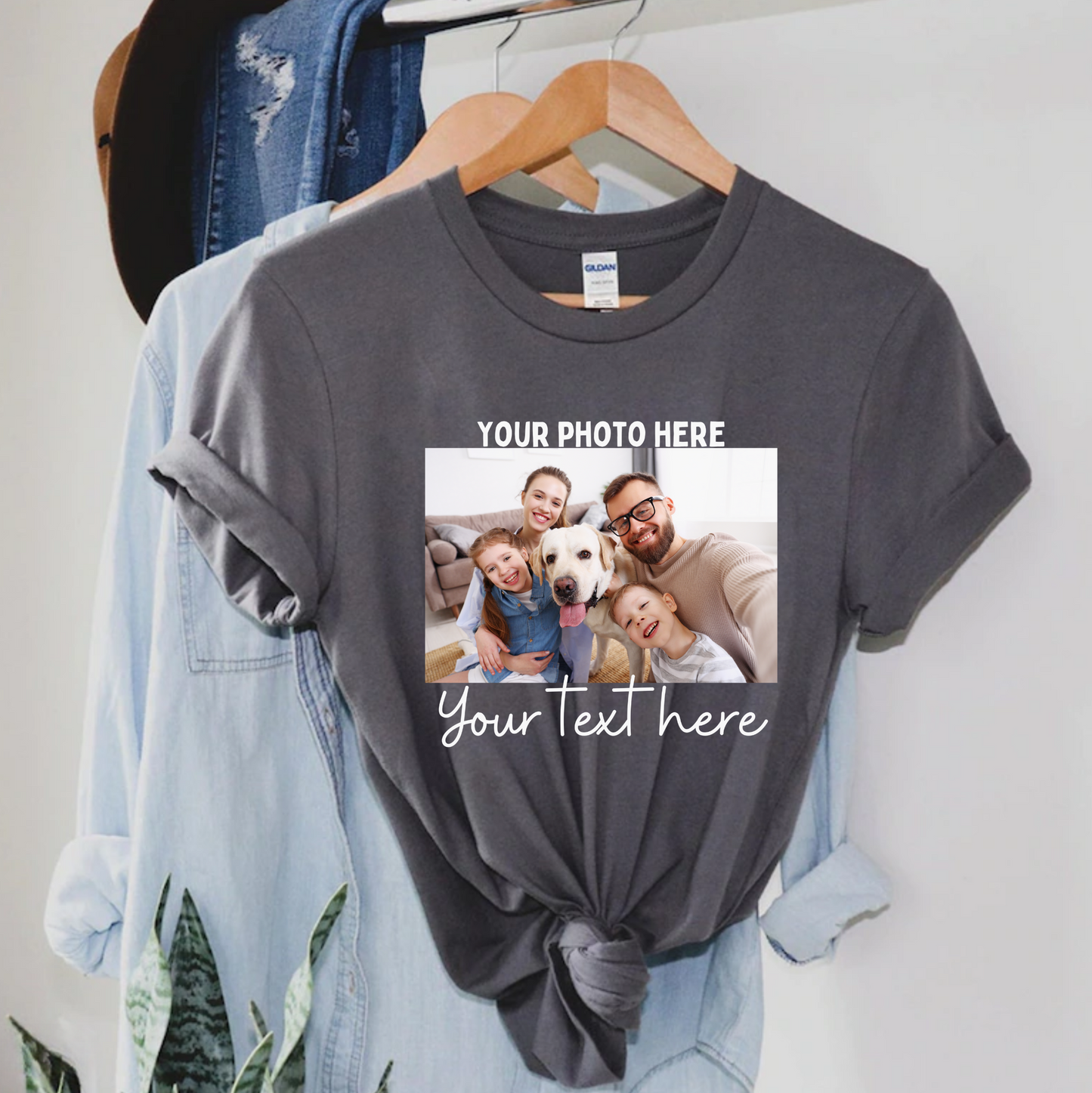 Custom t-shirt,Custom Photo And Text T-shirt, Photo T-shirt, Custom Photo Shirt, Custom Picture, UNISEX, Valentines Day Gift