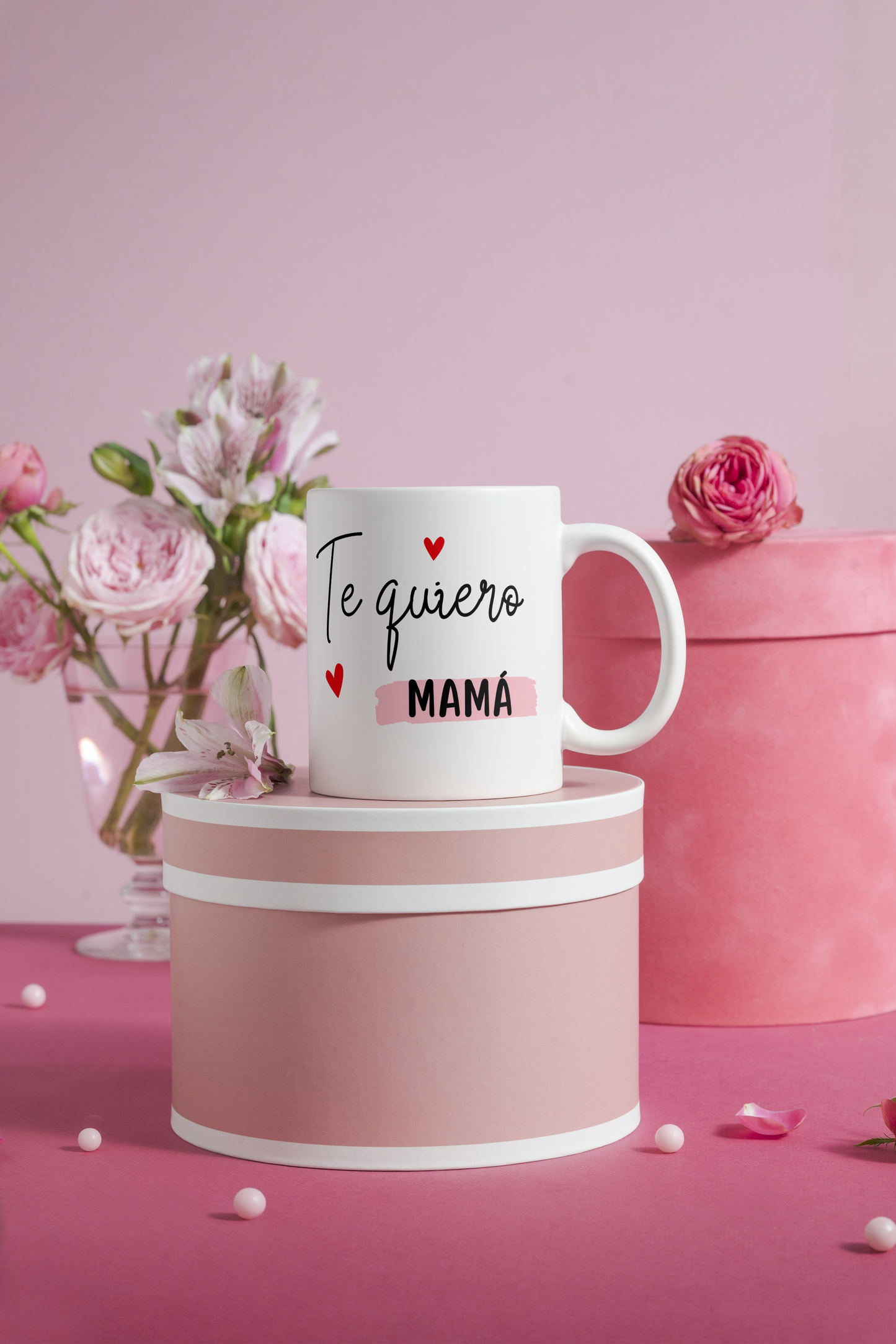 Taza Te Quiero Mamá, Regalo para el Día de la Madre, Taza Elegante para el Día de la Madre, Taza Especial con amor para mamá personalizada