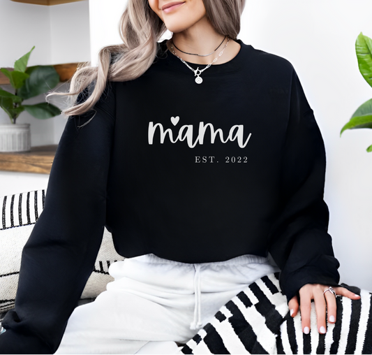 Mama Est. 2022 ♡ sweatshirt, best gift for mom, Mother's Day Gift, gifts for mom