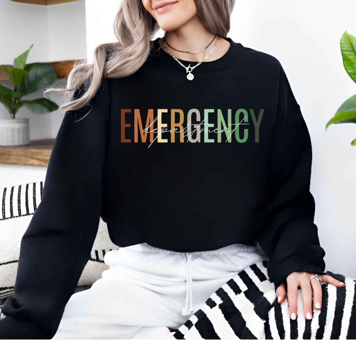 Emergency Department Sweatshirt, Hospital Sweatshirt, ER Nurse Sweatshirt, ER Doctor Sweatshirt ER Gift