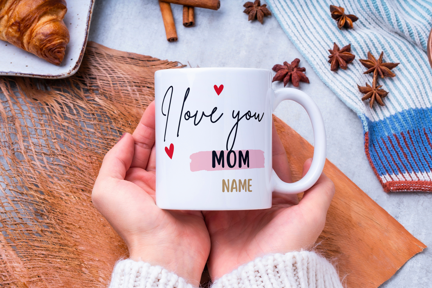 I love you Mom Mug, Mug for mom, Gift for her, Gift for mom, the best mom, Personalised Mom mug, Mother's Day gift.