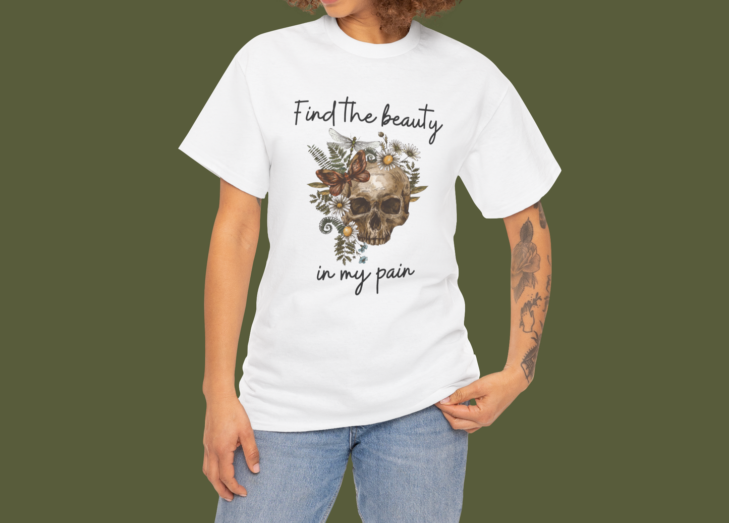 Find the beauty in my pain T-shirt |  Positive Shirt ♡