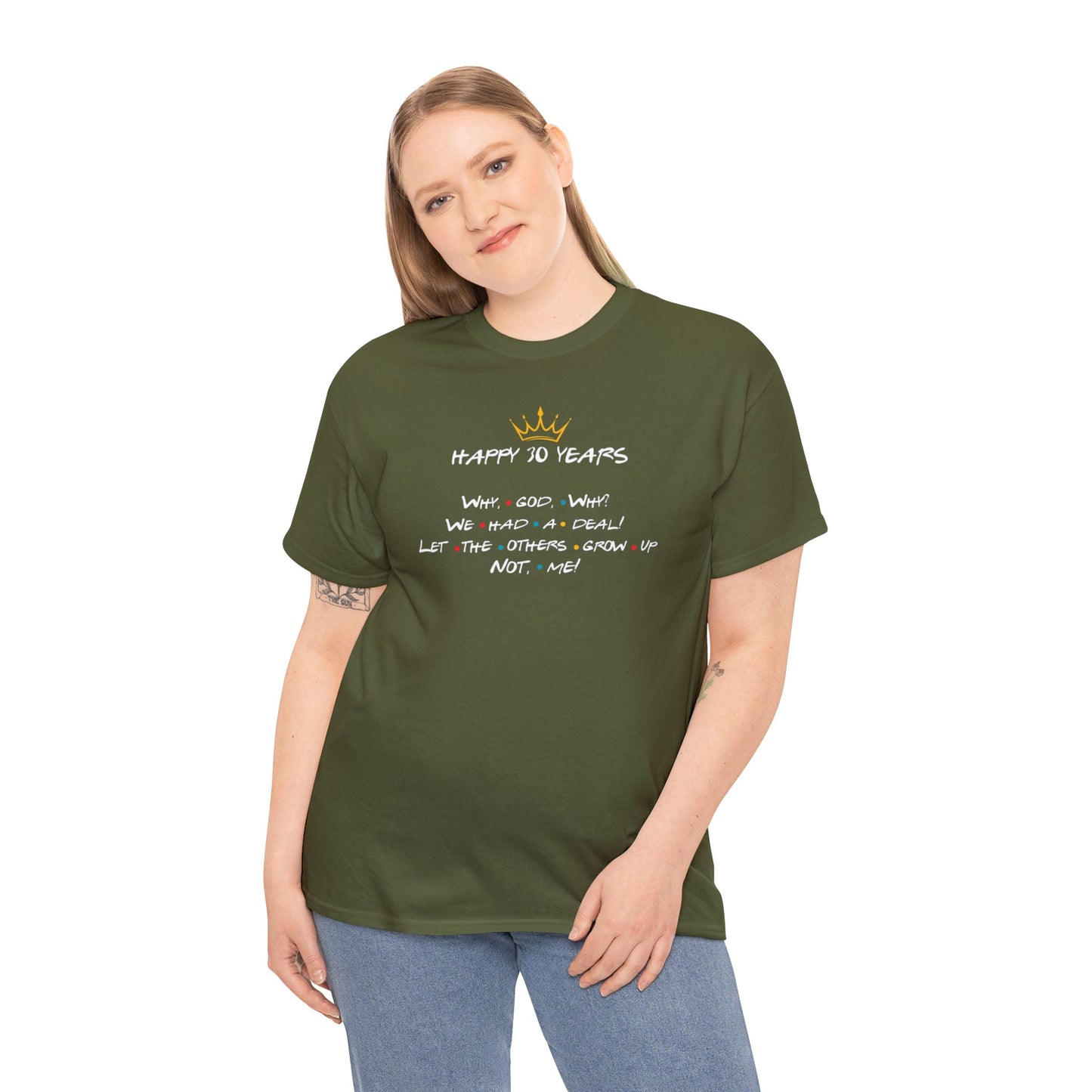 Joey - Friends - Happy Birthday 30 years - T-shirt Friends, T-Shirt Joey Tribbiani Why, God Why?, Unisex. FriendsLovers, Best Gift Friends