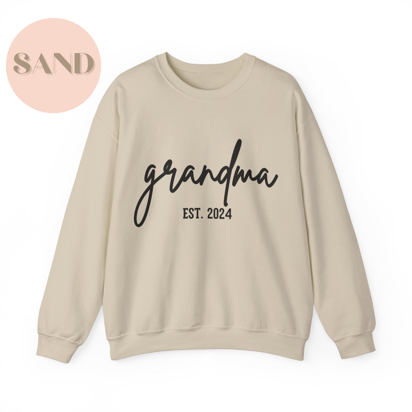 Personalized Grandma Est Sweatshirt, Gift for Grandmother, Nana SweatshirT, Mommy Shirt, Mothers Day Gift, Choose Your Year, Gift for Grandma