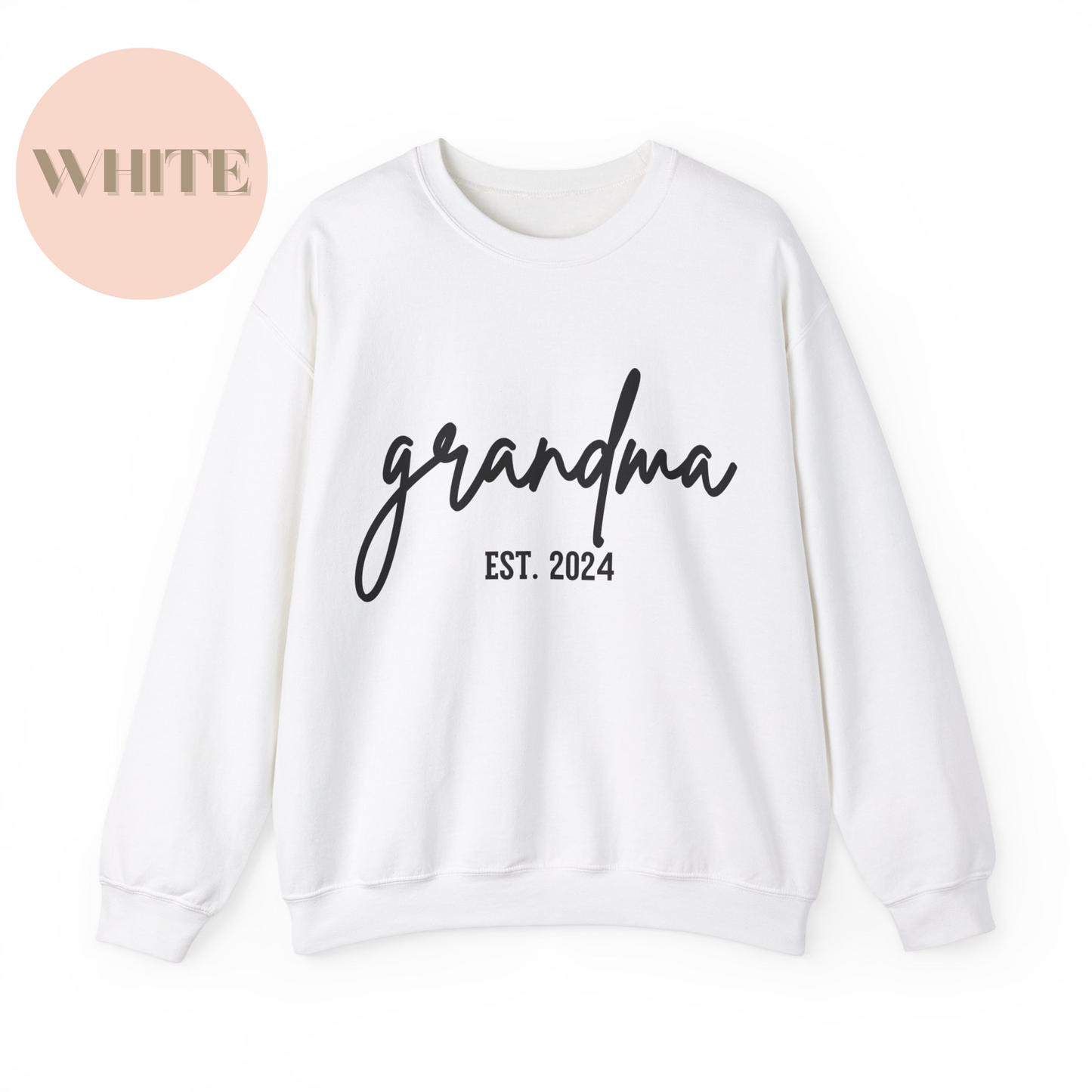 Personalized Grandma Est Sweatshirt, Gift for Grandmother, Nana SweatshirT, Mommy Shirt, Mothers Day Gift, Choose Your Year, Gift for Grandma