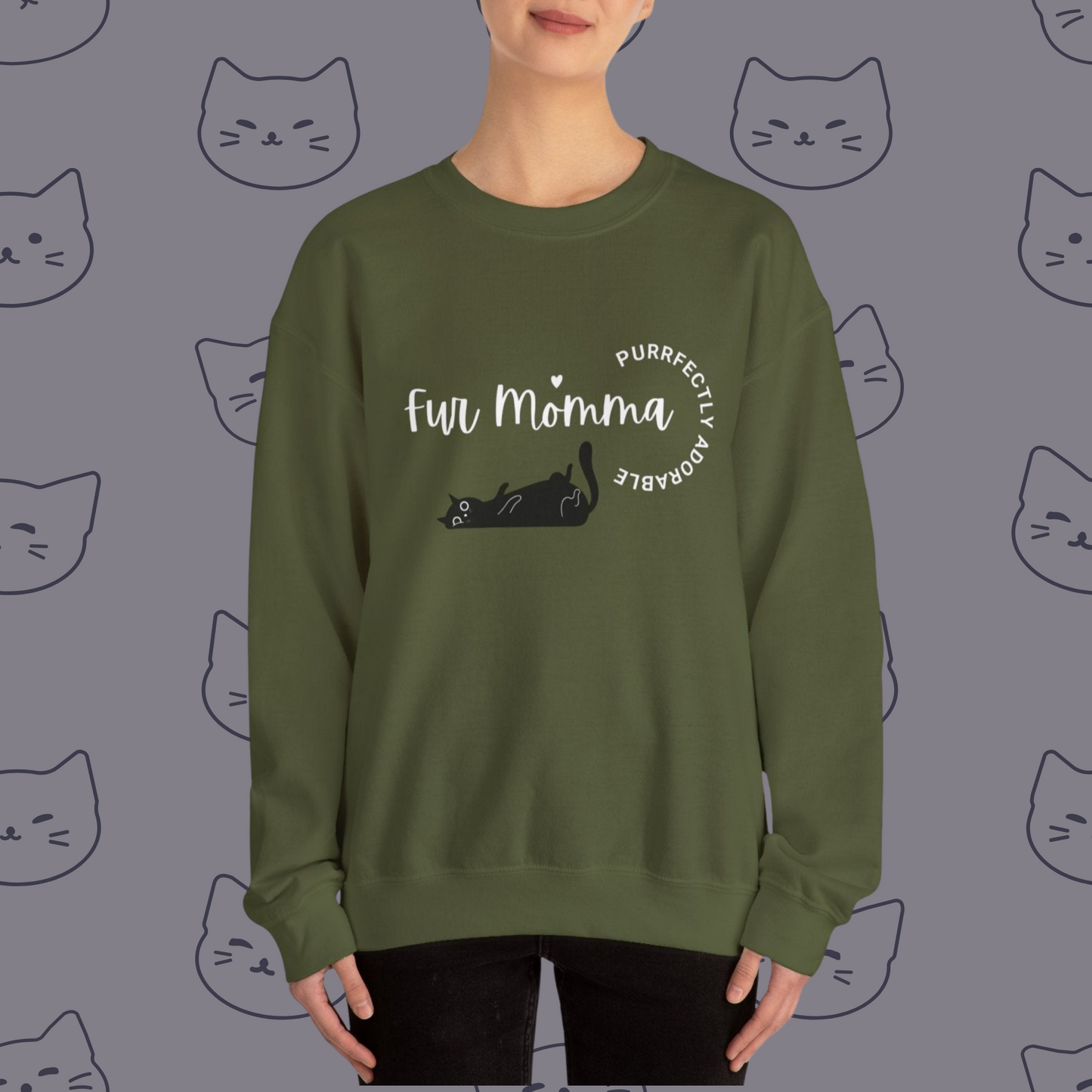 🐾 Fur Momma Purrfectly Adorable sweatshirt,  Perfect gift for cat lovers, sweatshirt for the crazy cat lady 🐈‍⬛