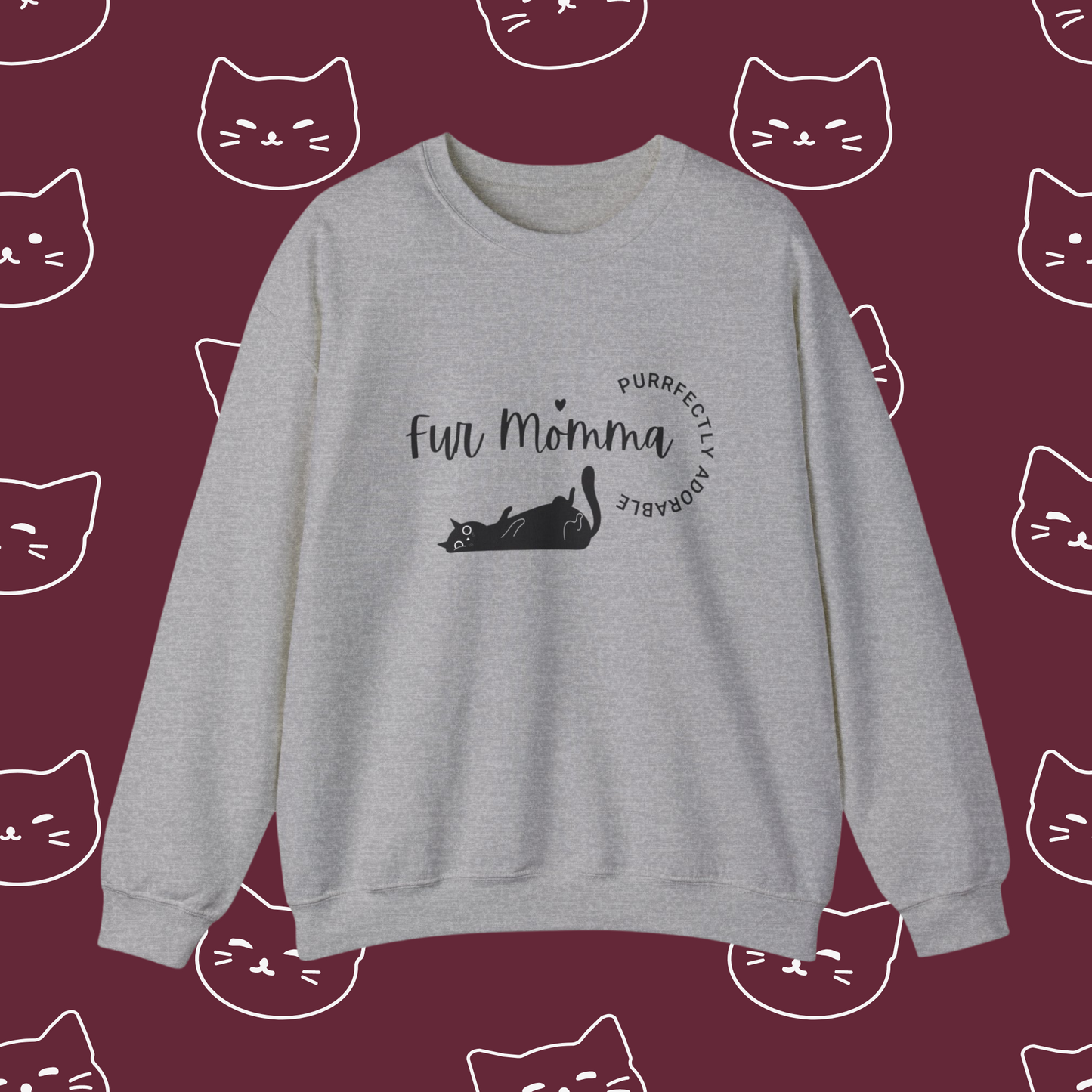 🐾 Fur Momma Purrfectly Adorable sweatshirt,  Perfect gift for cat lovers, sweatshirt for the crazy cat lady 🐈‍⬛