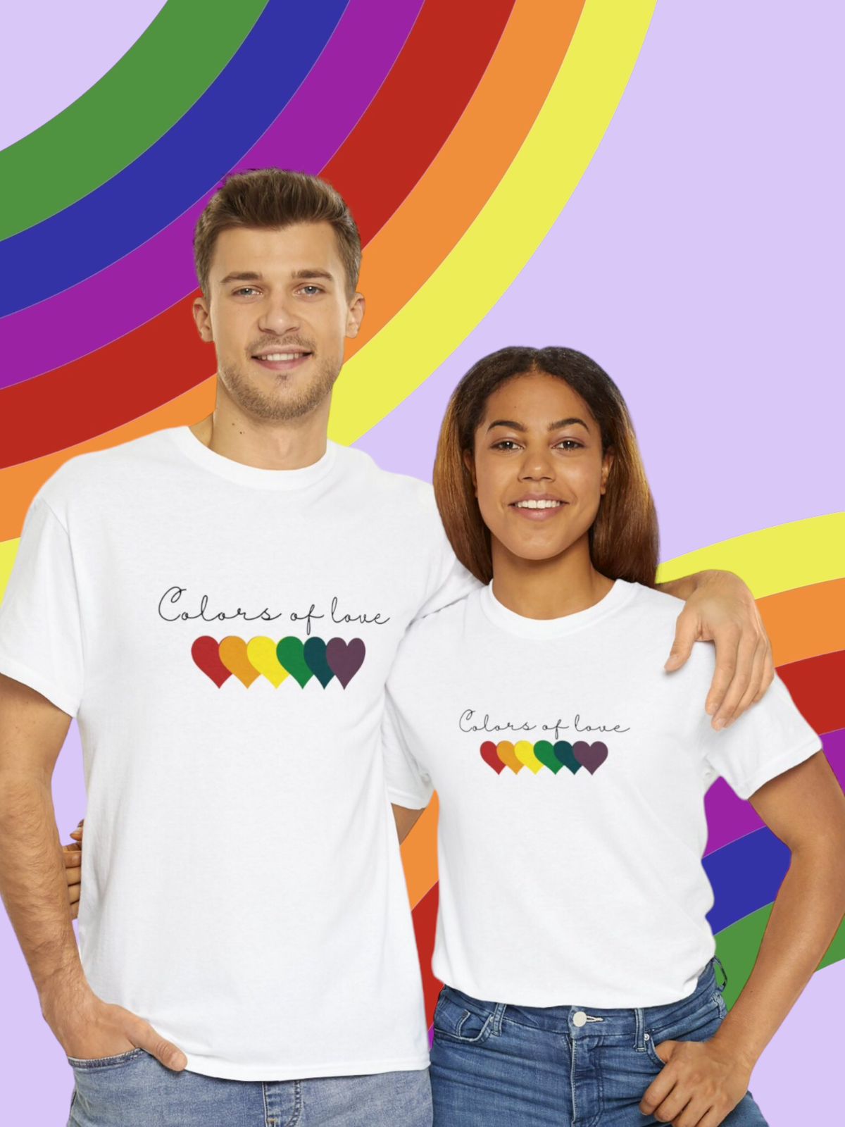 Rainbow Heart T-Shirt, Unisex T shirt. LGBT tee,Perfect gift, Pride Rainbow Heart T shirt, , Colors of Love t shirt.