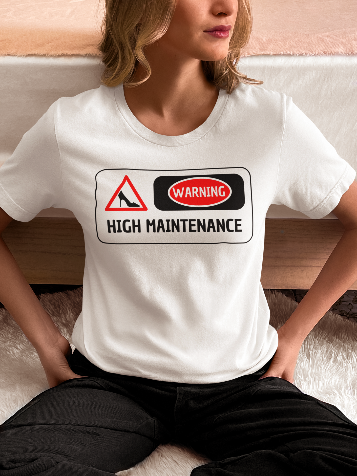 High Maintenance, Cute Shirt, Vintage Inspired Tee Shirt, Retro Tee Shirt, Warning T-shirt.