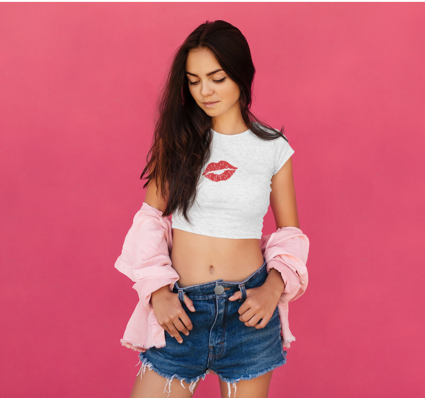 Lovely Kiss Crop Top: Trendy Smooch 💋