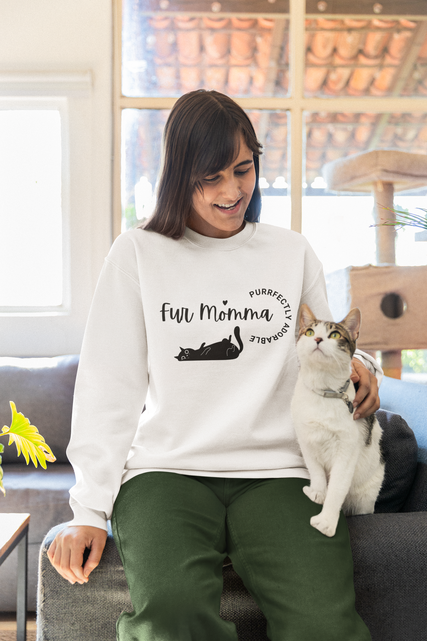 🐾 Fur Momma Purrfectly Adorable sweatshirt,  Perfect gift for cat lovers, sweatshirt for the crazy cat lady 🐈‍⬛