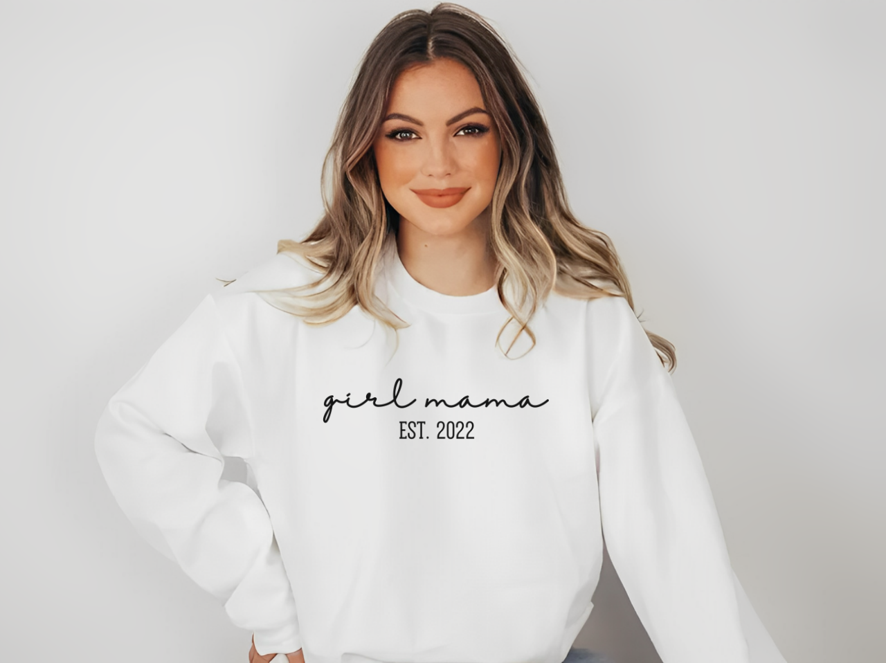 girl mama Est. 2022 Sweatshirt, Stylish Mom Sweatshirt, ,Mother's Day Gifts, gift for mom.