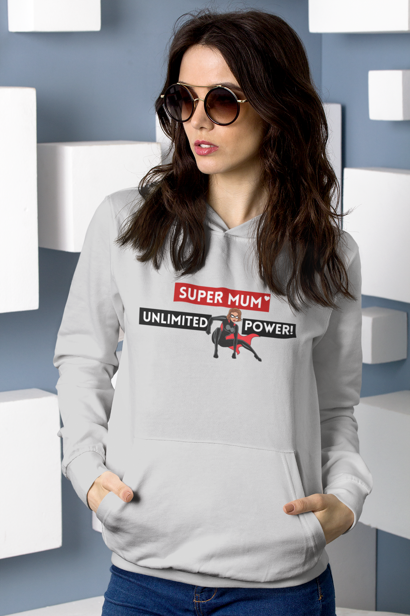 Super Mum: Unlimited Power! Hoodie , the best hoodie for Super Mum, Mother's Day Gifts ♡