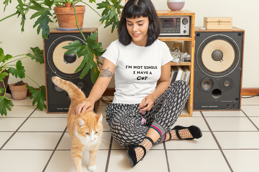 I'm not single, I have a cat T-shirt, Catlover, Funny Tee, Birthday Gifts for him, Gift for her, Tee Unisex