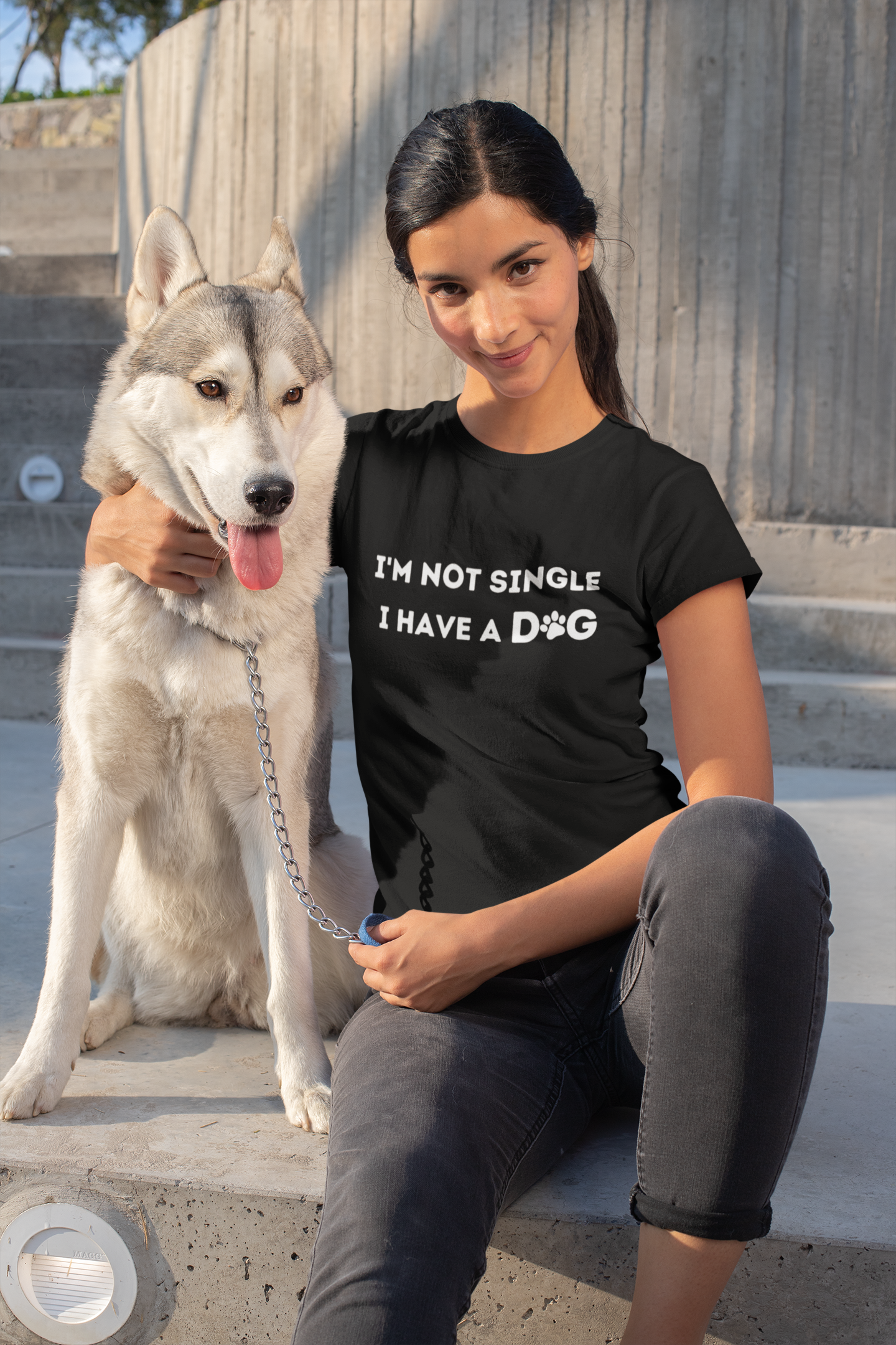 I'm not single I have a dog - T-shirt, Funny Tee, Birthday Gifts for him, Gift for her, Tee Unisex, Dog Lover T-shirt.